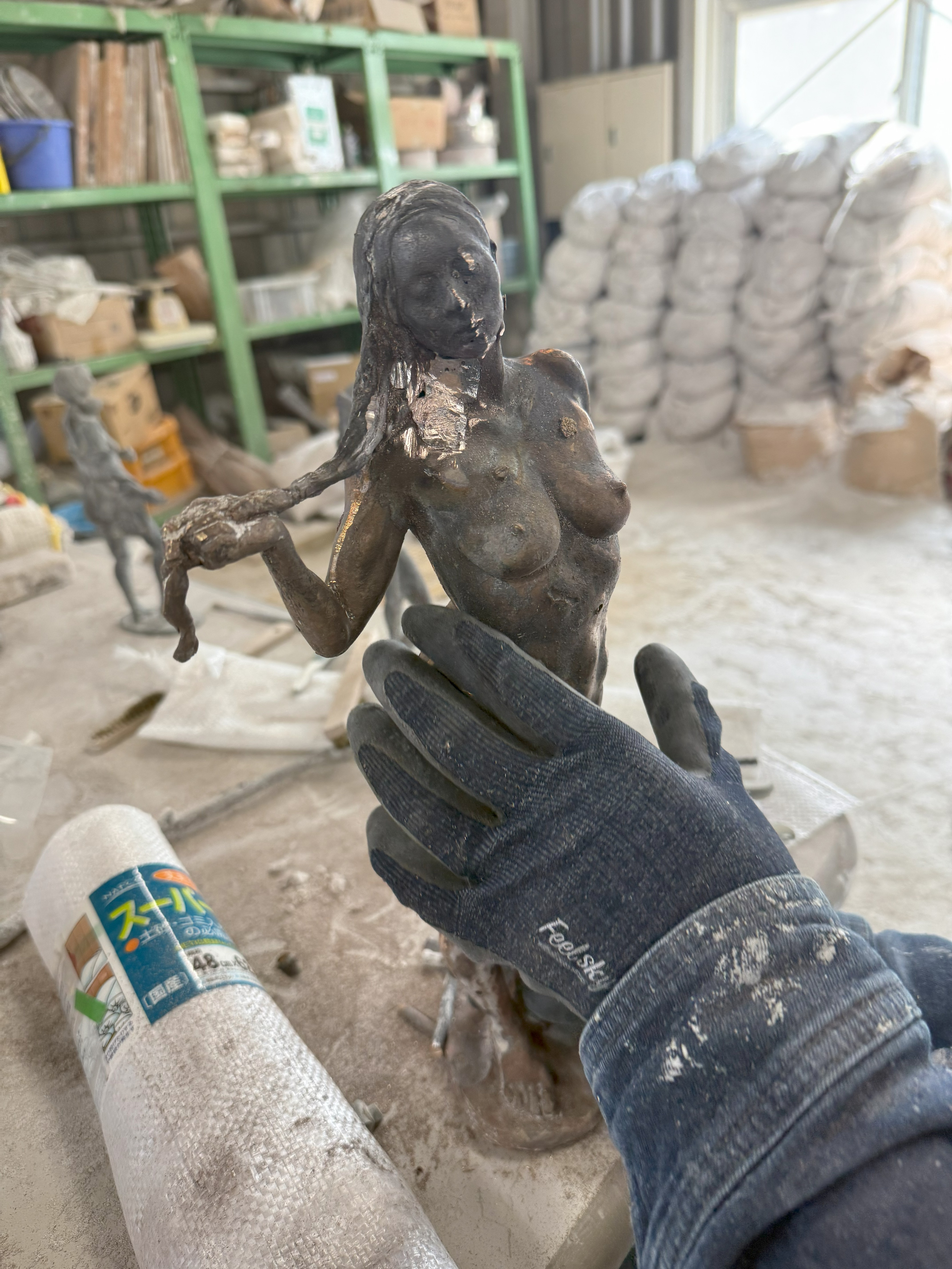 鋳造実習の様子