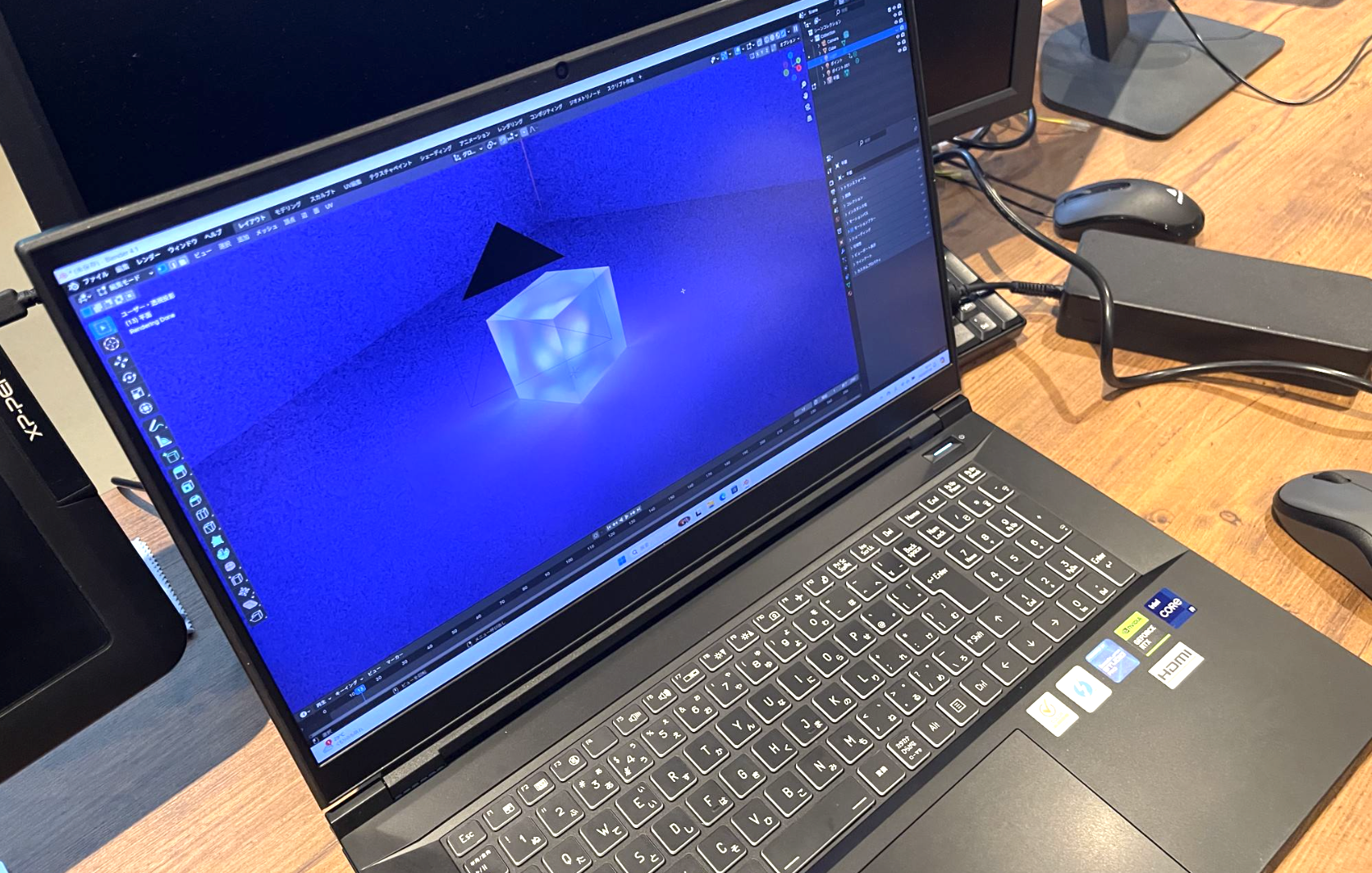 レンダリングの様子